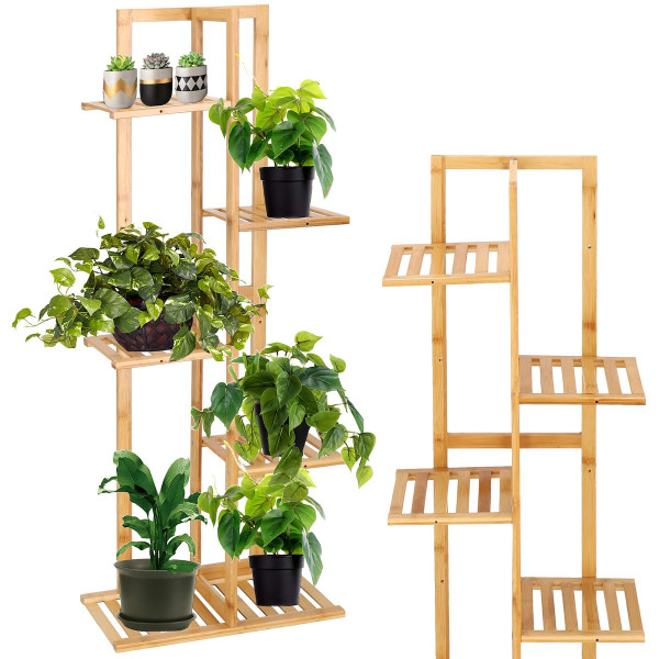 Kwietnik drewniany 102 cm stojak na kwiaty 6 półek drewniany