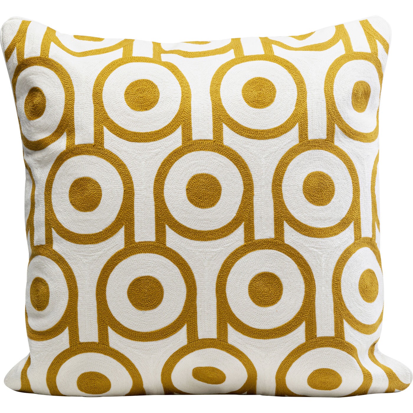 Kare Design Kussen Catena Circle geel en wit