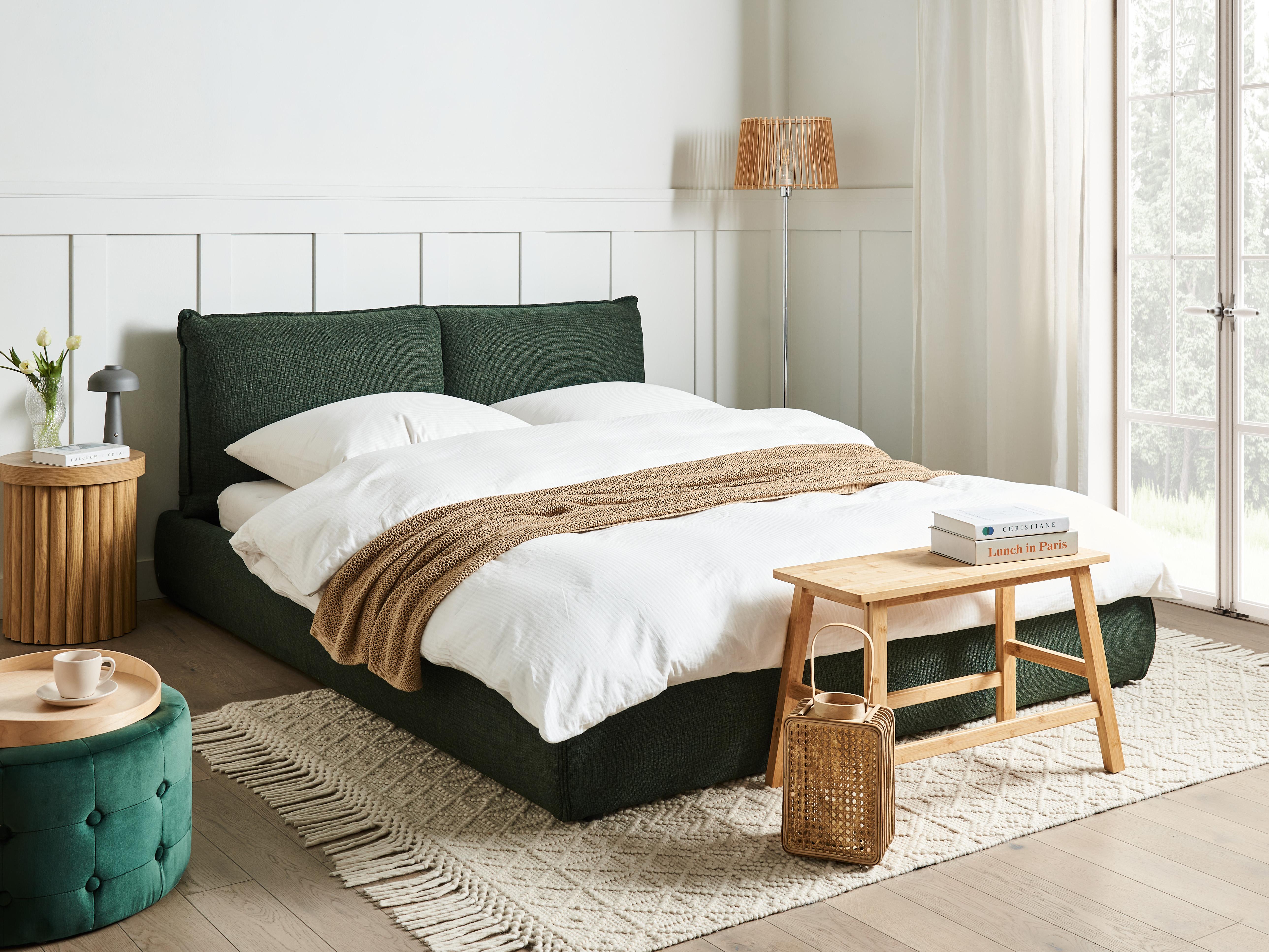 Bed Fabric VINAY 160 x 200 cm (EU King Size) Dark Green
