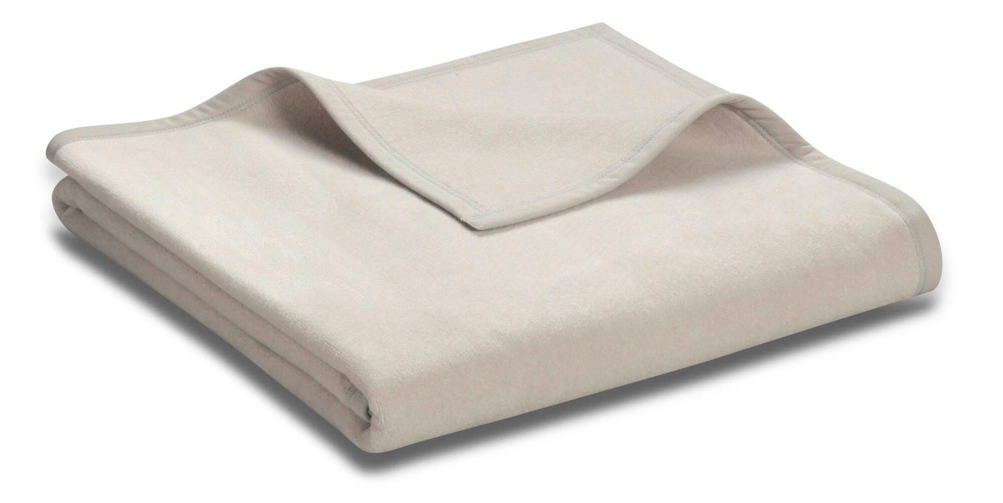 CLAIRE - Couverture en coton recyclé argent 150 x 200 cm