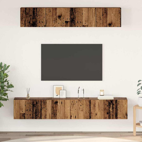 Zestaw Szafek RTV Szafka pod Telewizor Meblościanka Brąz 100 x 30 x 30 cm