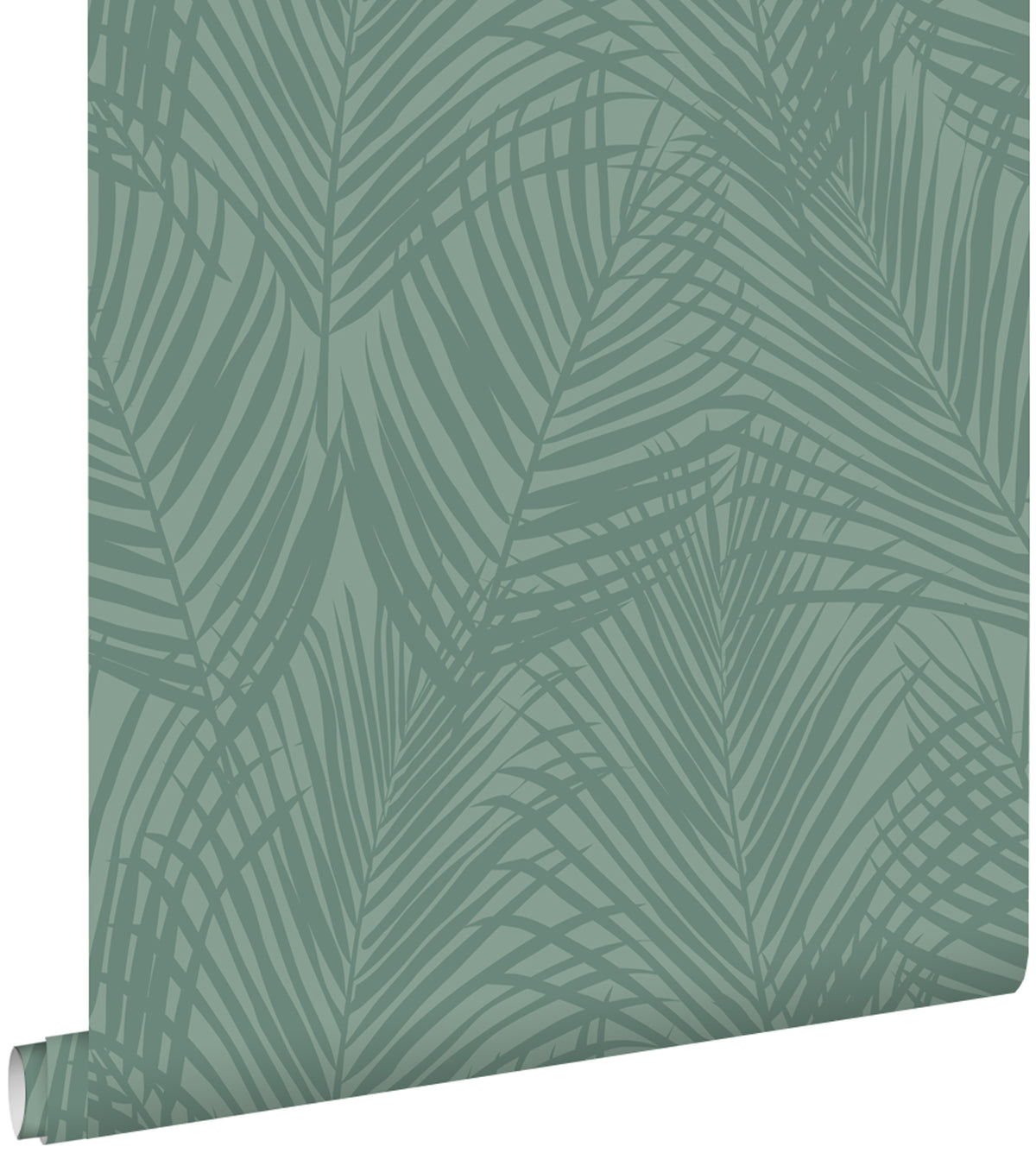 ESTAhome behang palmbladeren vergrijsd zeegroen - 53 cm x 10.05 m - 139302