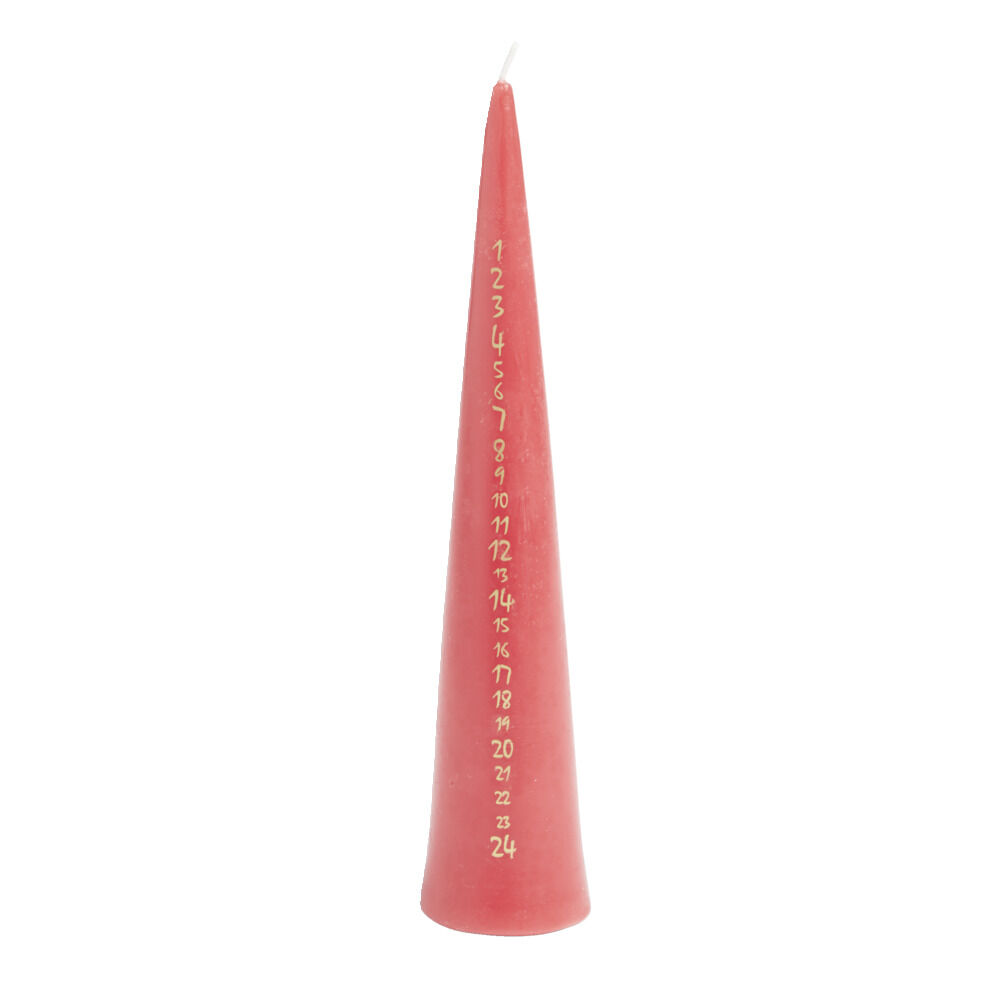 Bougie de l'Avent forme sapin Ø5xH25 cm (3 modèles)