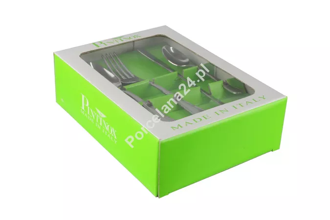 Komplet sztućców 24 cz. na 6 osób PINTINOX - Eco Baguette (2.0 mm) - pudełko ecobox 23.0280.E2Q1.K24