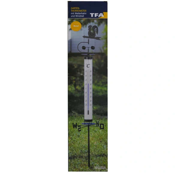 Außen-Thermometer, Breite: 27,6 cm, Metall|Kunststoff