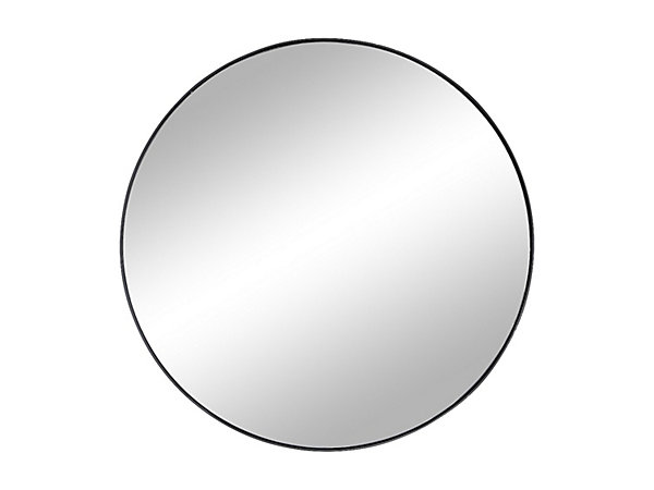 Miroir mural rond en métal - D.80 cm - Noir - JAFFREL