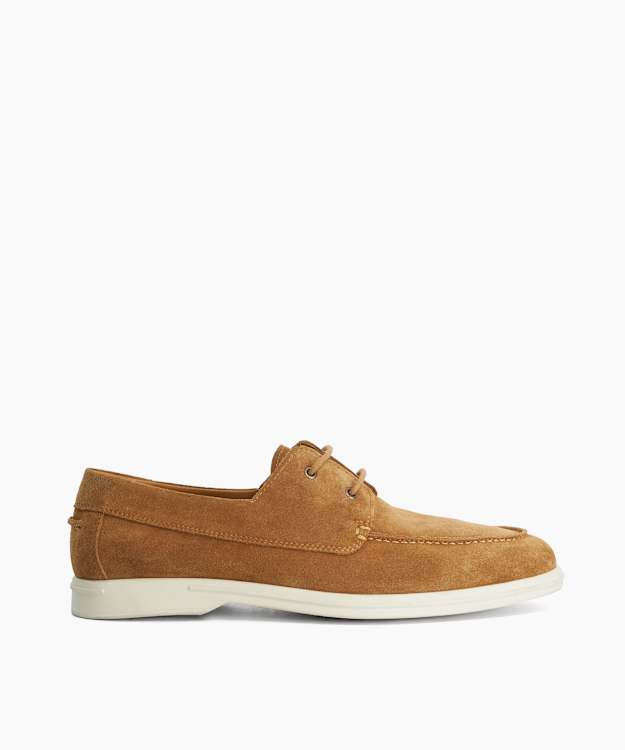 Boldman Tan - Tan Suede Boat Shoes