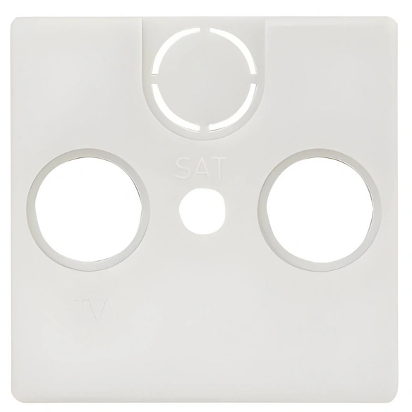 Quadro Abdeckung Antenne TV/RF, Weiß, Kunststoff