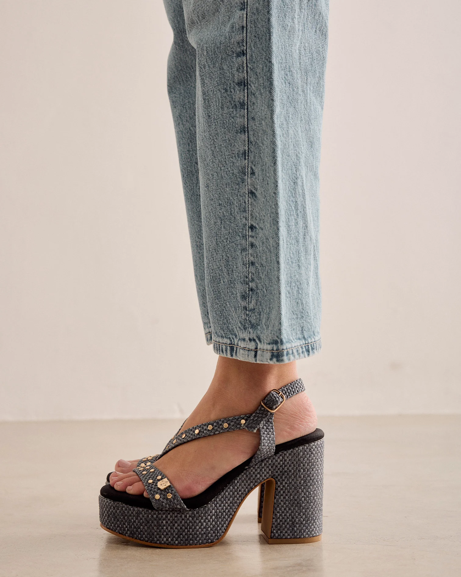 Sandalia Morlan Rafia Negro