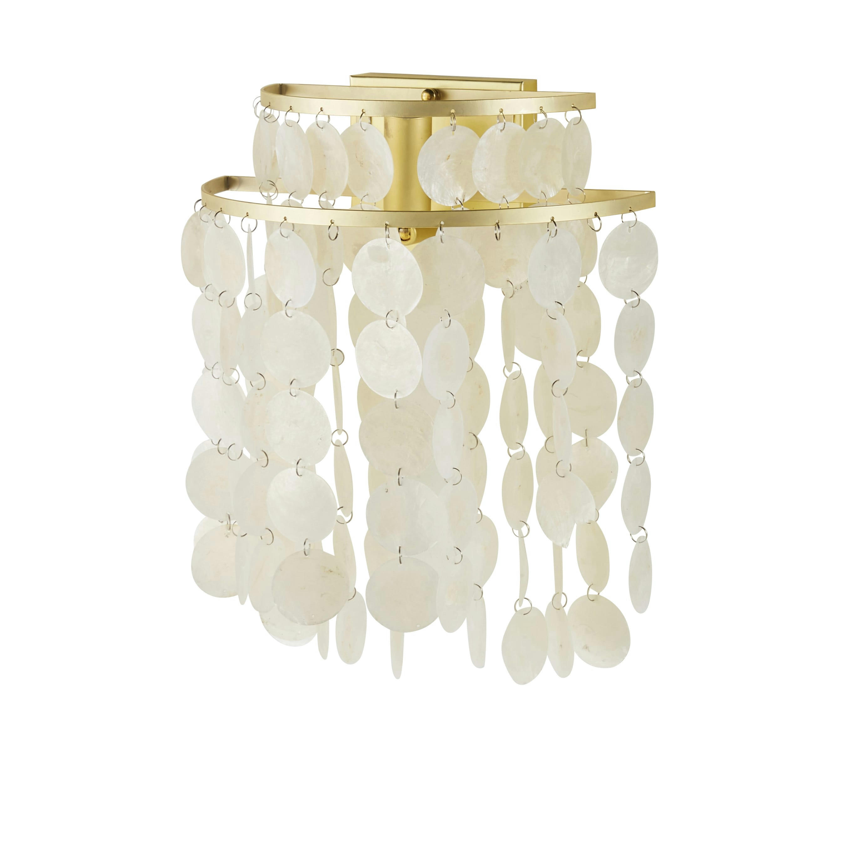 KUTA - Lustre en métal doré et pampilles en nacre