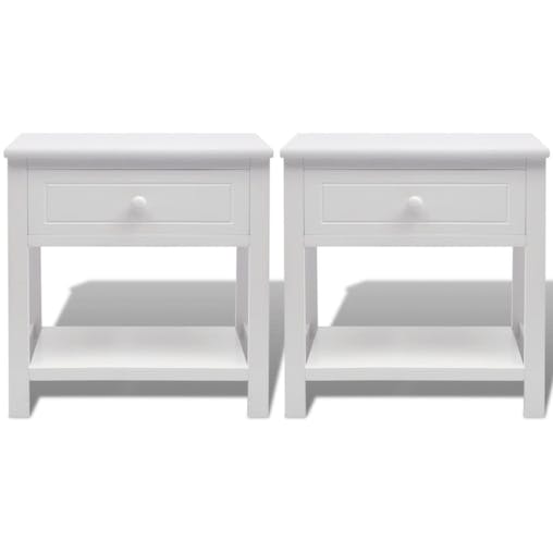 NNEVL Bedside Cabinets 2 pcs Wood White