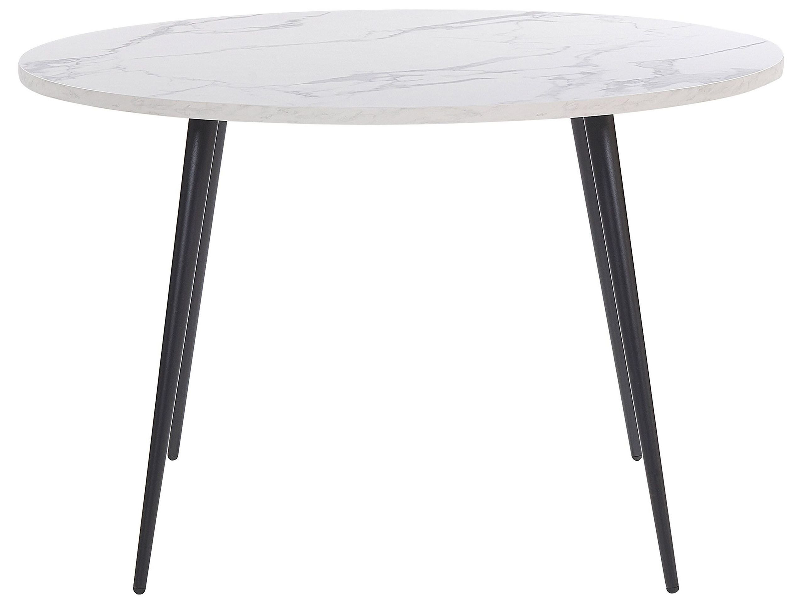 Stół do jadalni efekt marmuru 120 cm biały
