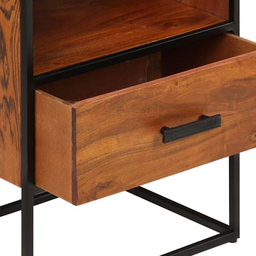 NNEVL Bed Cabinet 40x30x50 cm Solid Acacia Wood