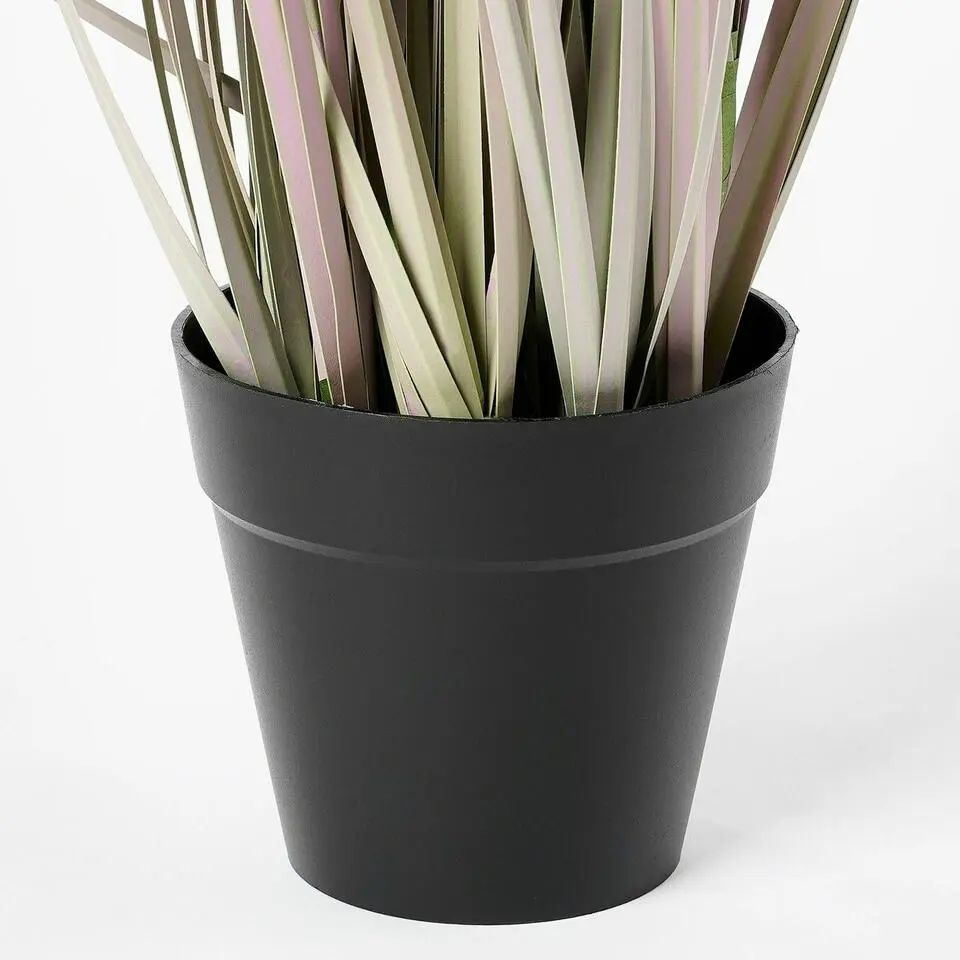 Mica Decorations Kunstplant Dogtail siergras - 54 cm - in zwarte pot