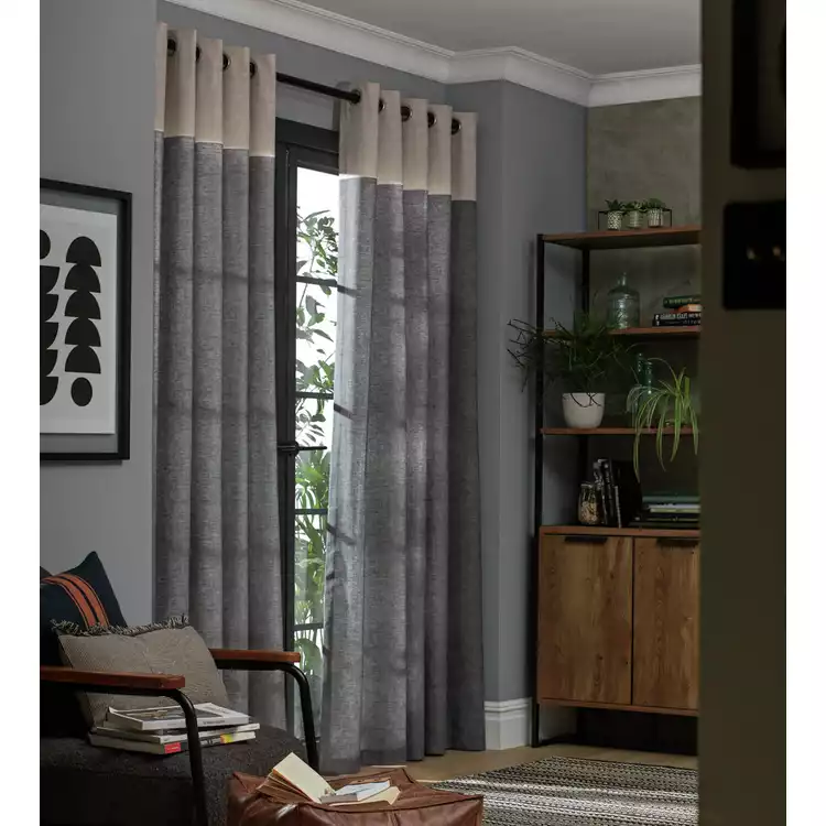 Habitat Eyelet Curtains - Grey - 117x137cm