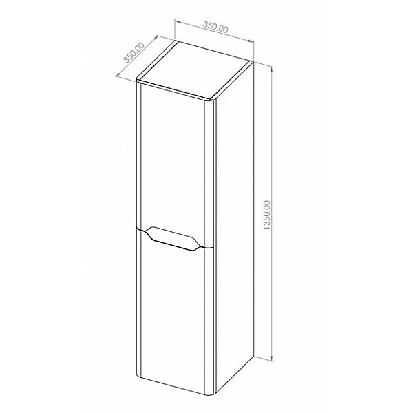 Colonne de salle de bain LUNA 135cm Tissé Lin