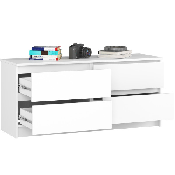 Komoda AKORD K120 Biała 120 cm kolor Biały mat 120x40x55 cm