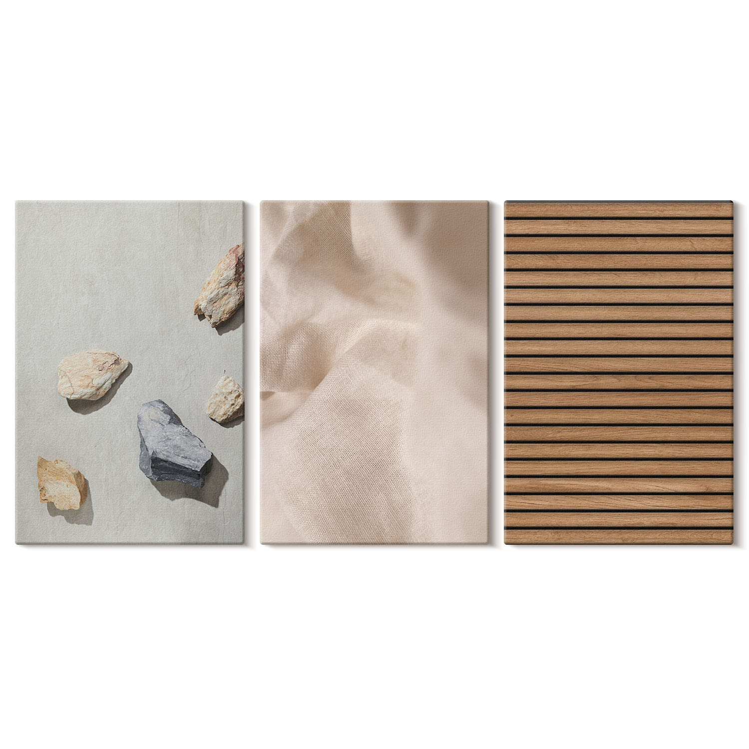 Obraz canvas 3 częściowy Naturalne materiały | 3x40x60 | Wallfluent