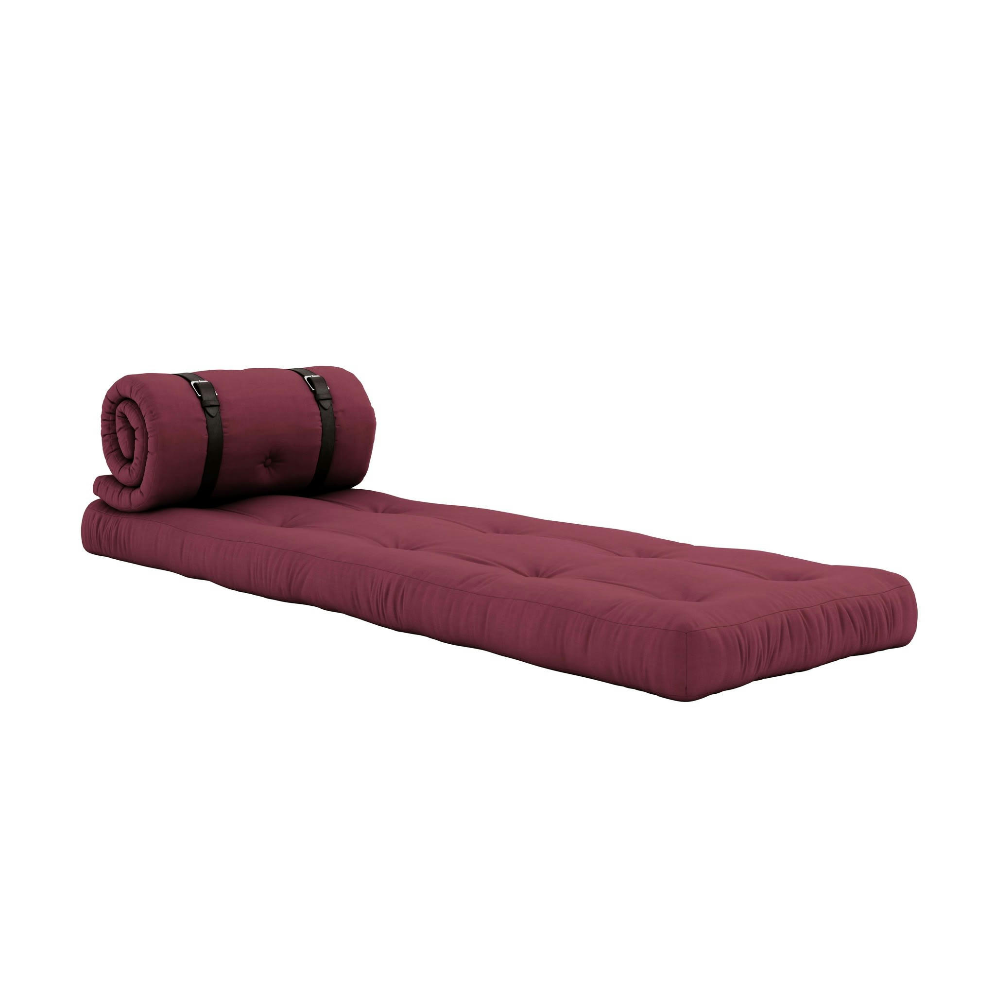 - Matelas futon pouf 2 en 1 bordeaux 70x200
