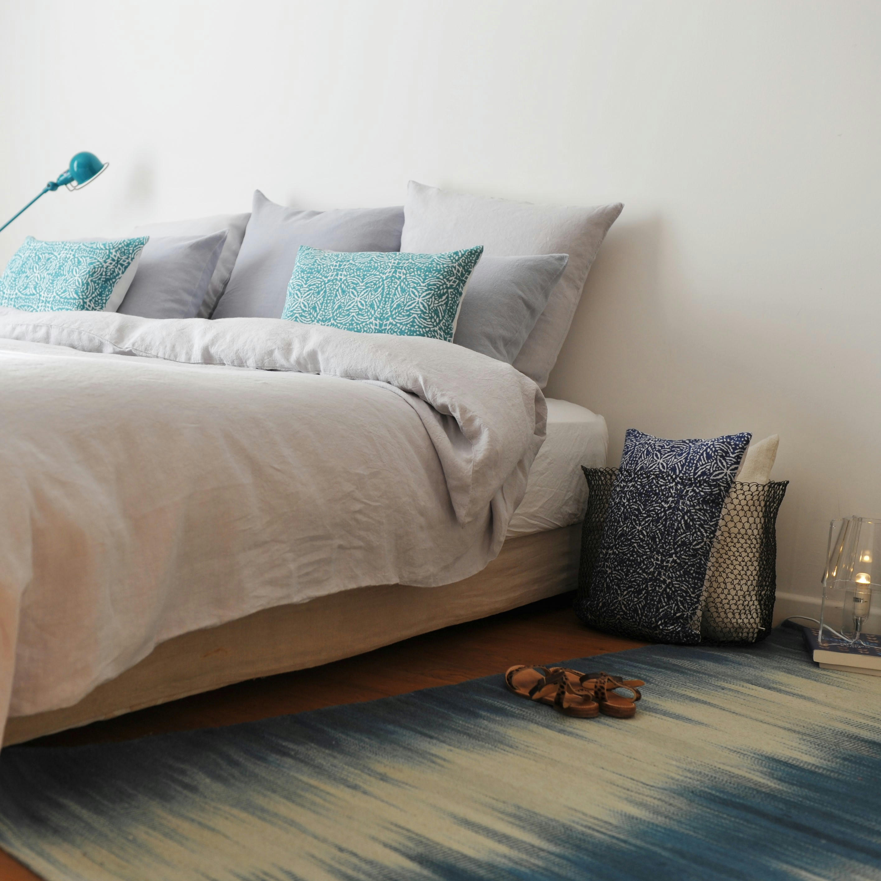 LIN LAVE - Taie d'oreiller lin lavé perle 65X65 CM