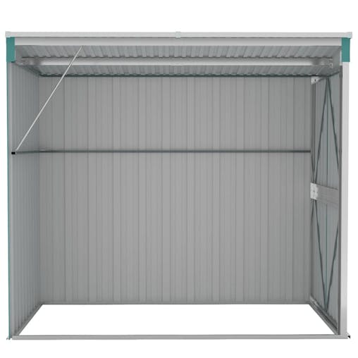 NNEVL Wall-mounted Garden Shed Green 118x194x178 cm Galvanised Steel