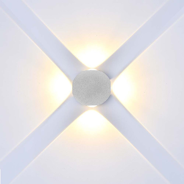 Kinkiet zewnętrzny VT-2544 3000K biały LED 4x4W 390lm IP54 V-TAC