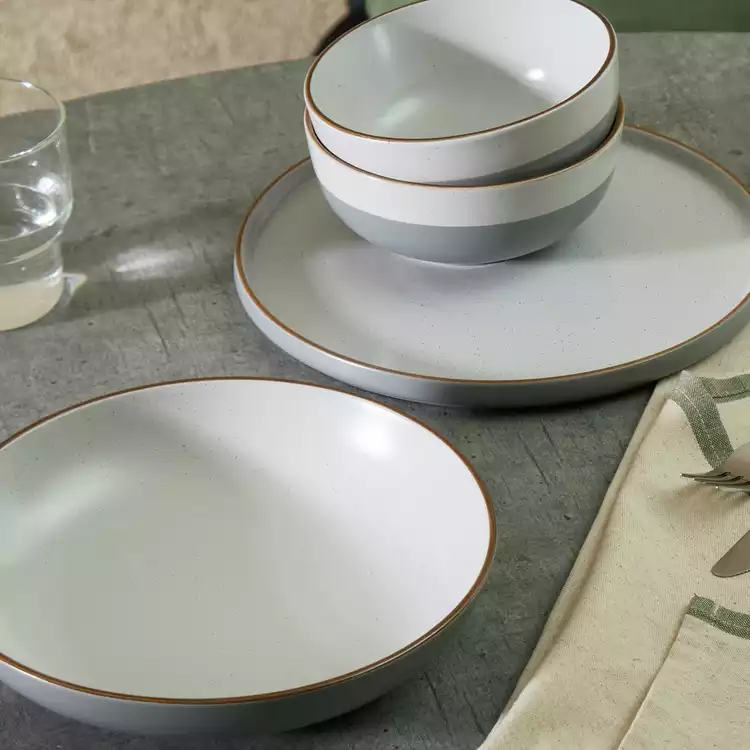 Habitat Loft Speckle 12 Piece Dinner Set - Grey