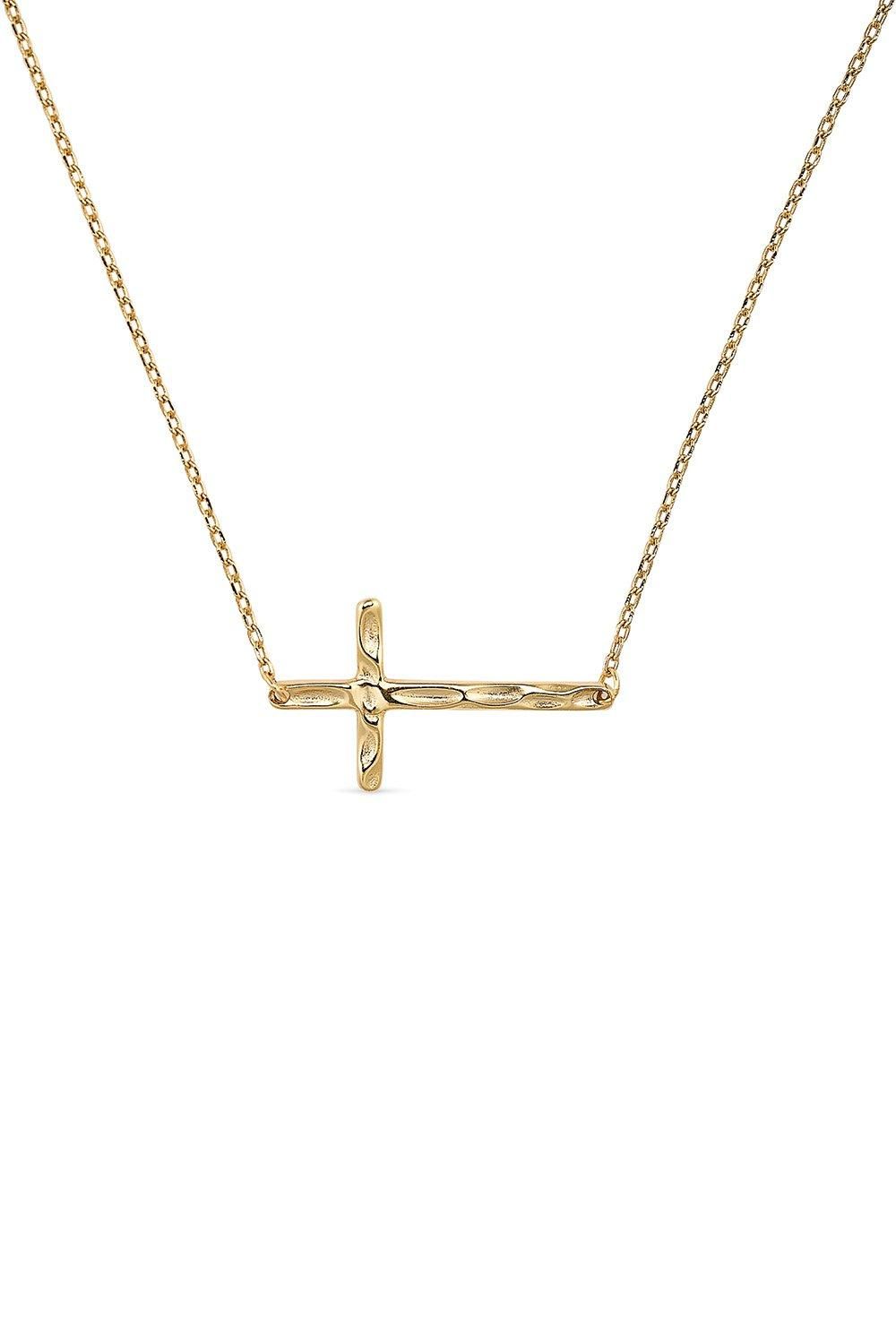 Elk & Bloom Dainty 14K Gold Cross Choker Necklace
