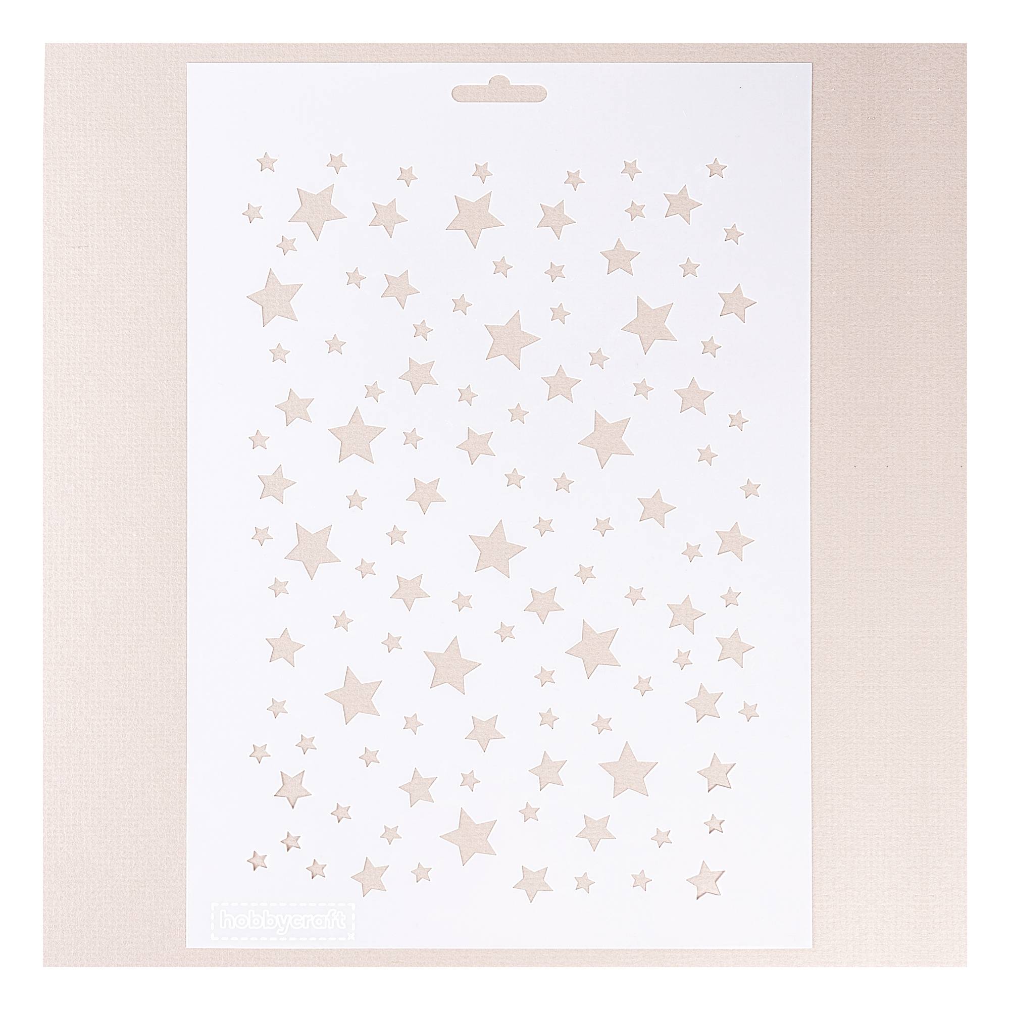 Multi Stars Stencil 21cm x 29cm