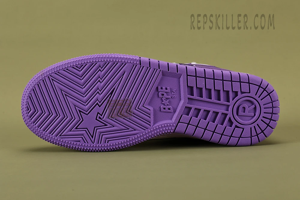A BATHING APE Sk8 Sta #1 M1 Purple Low Sneakers