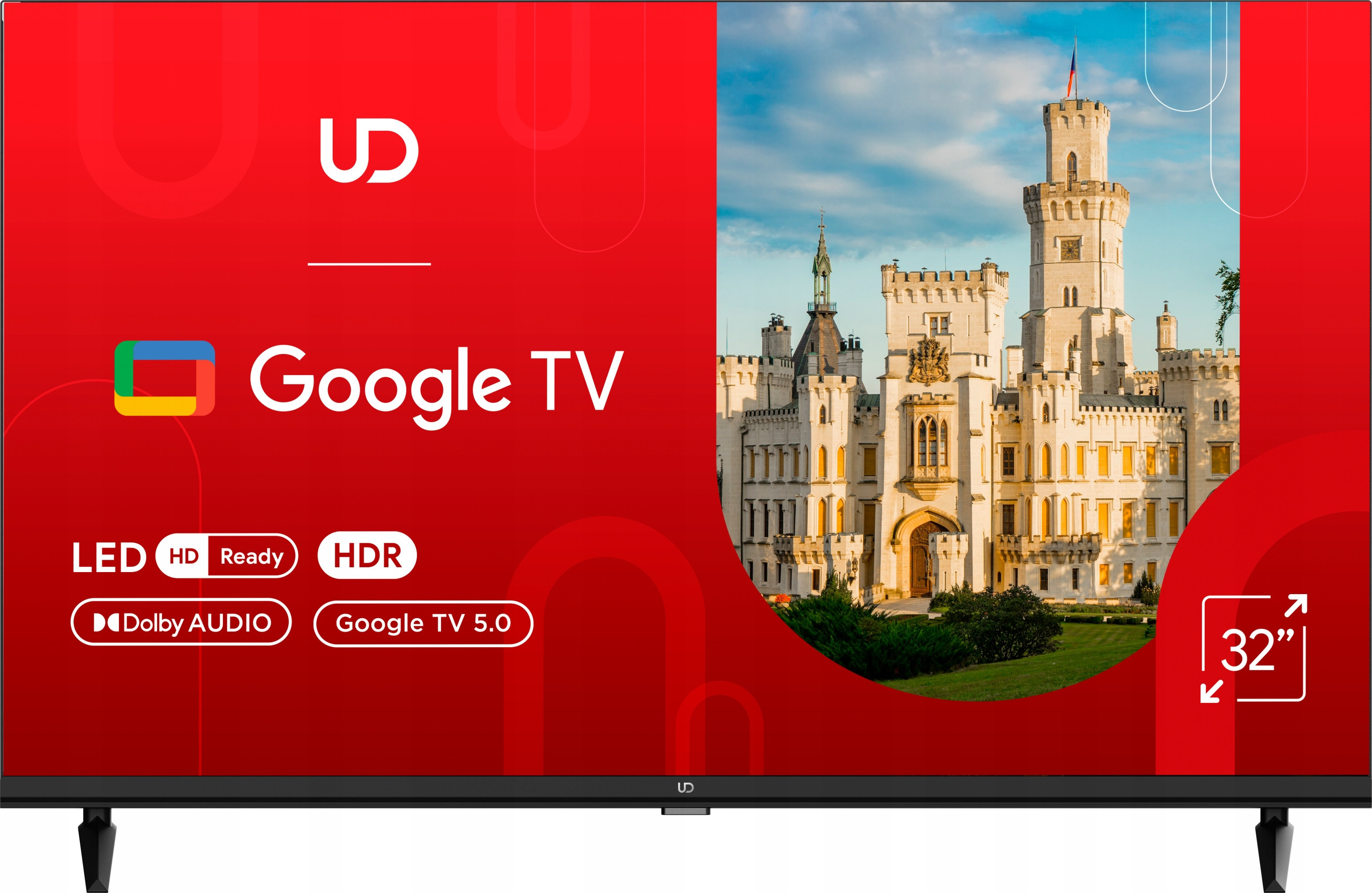 Telewizor UD 32GHC5210S LED 32" HD Smart TV HDR Google TV WiFi Dolby Audio