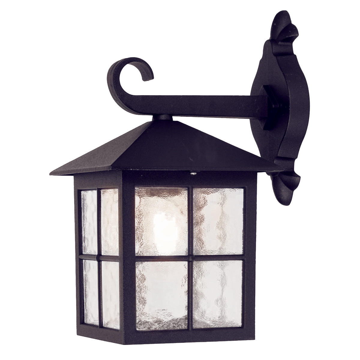 Kinkiet zewnętrznyczarno-przezroczysty Winchester 1xE27x60W IP23 Elstead