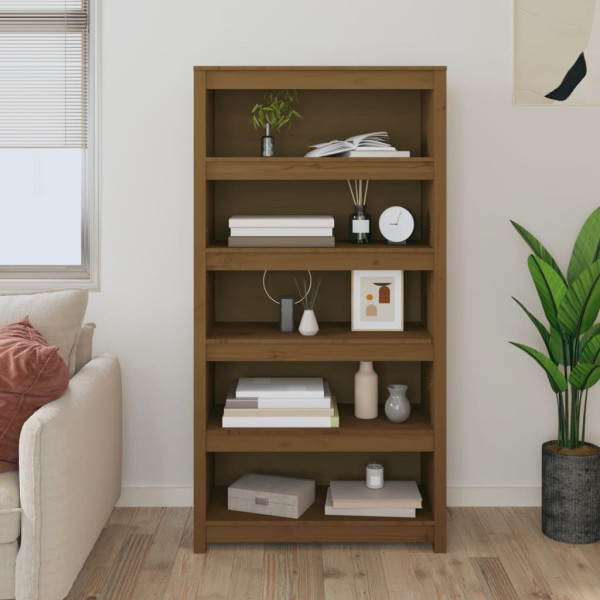Biblioteczka Brąz Drewno sosnowe vidaXL