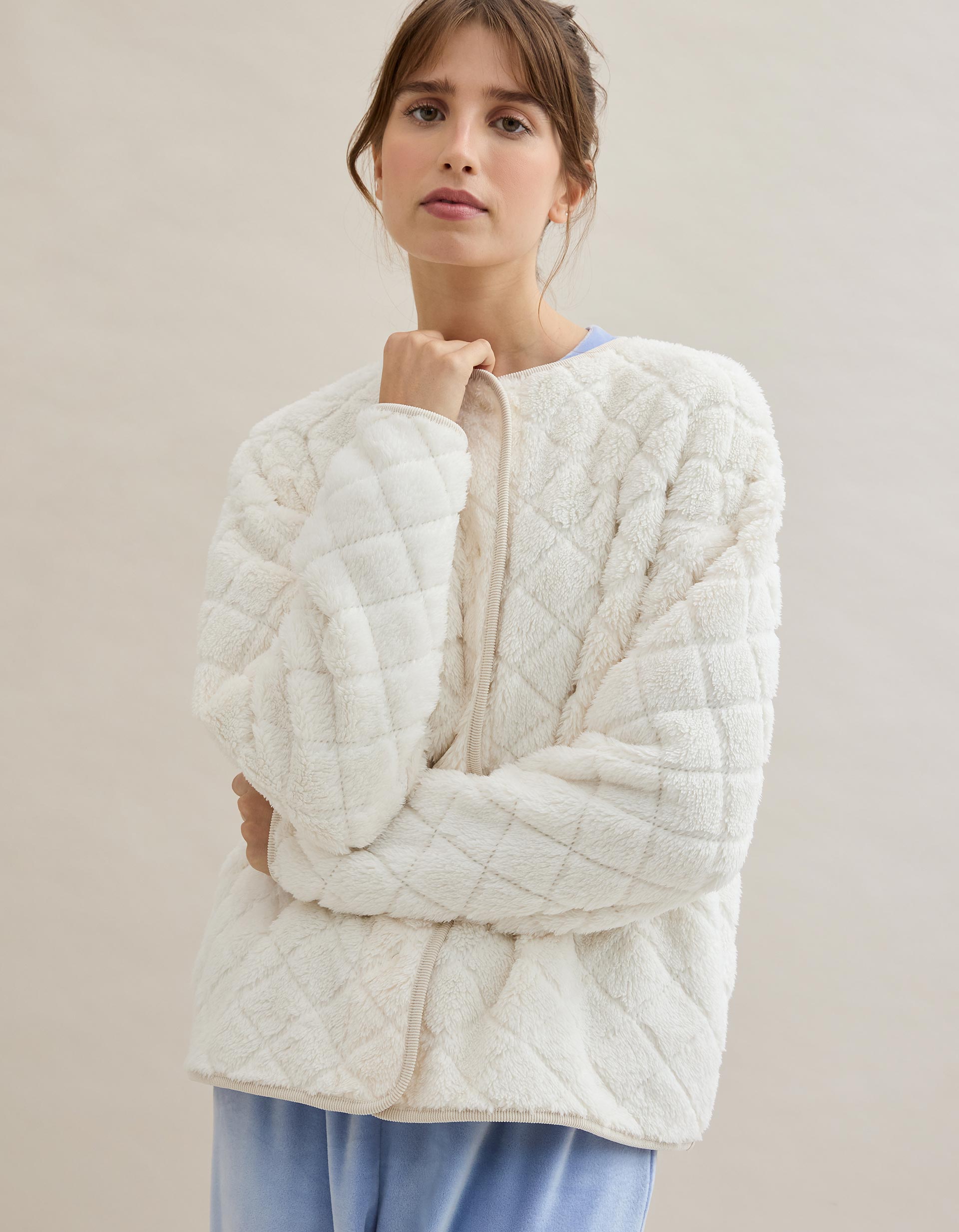 Casaco Sherpa, Mulher, Cru