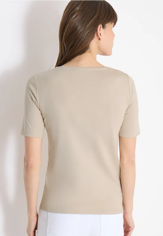 Basic T-Shirt aus Baumwolle