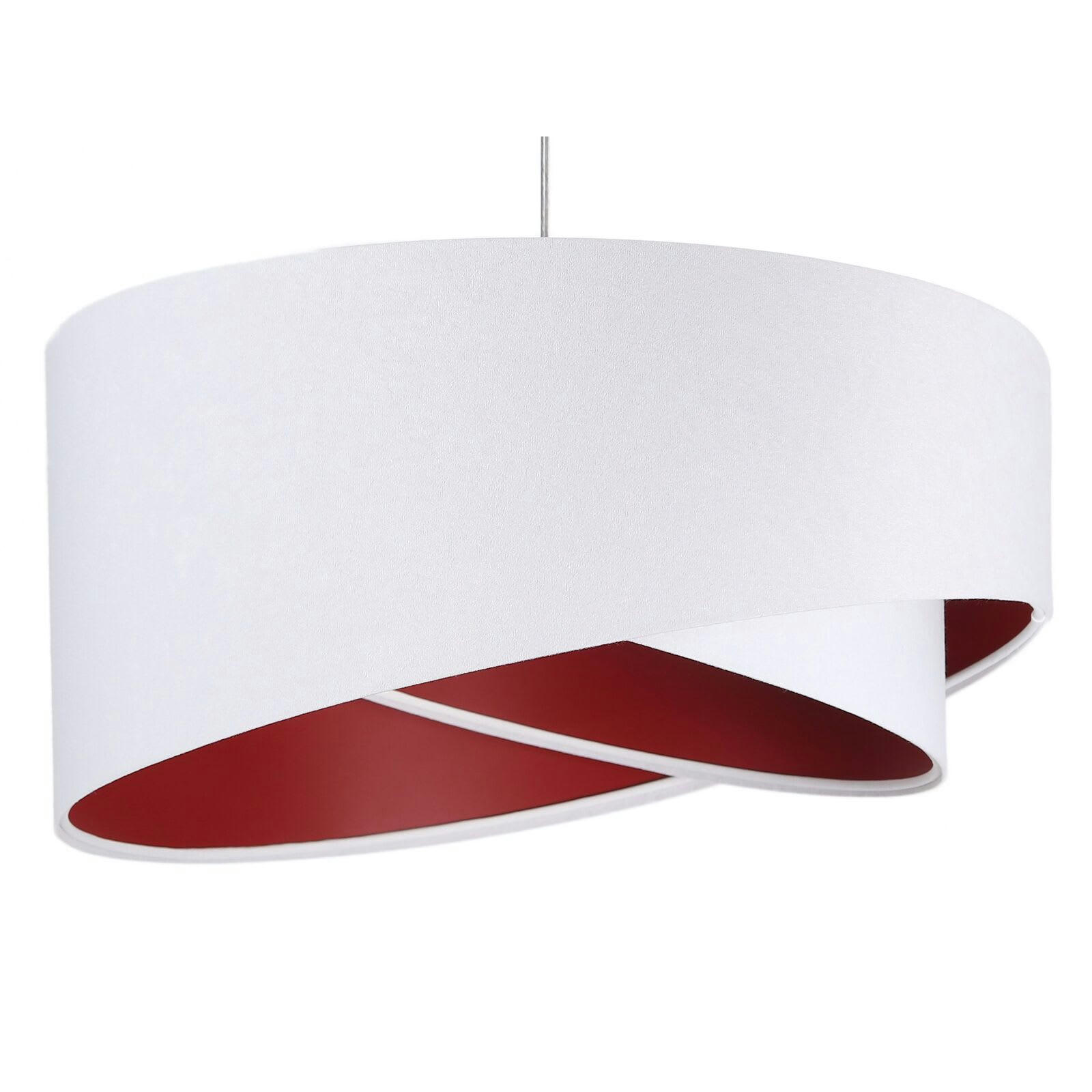 ASYMETRIC - Suspension Tissu Rouge 50x50x105 cm