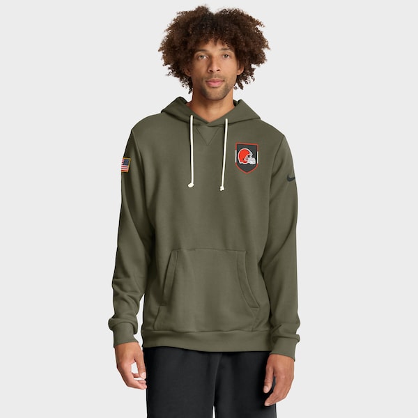 Cleveland Browns Nike 2025 Salute to Service Sideline Standard Issue Dri-FIT Hoodie - Olive