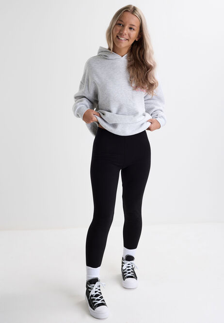 Older Girls 2pk Black Leggings