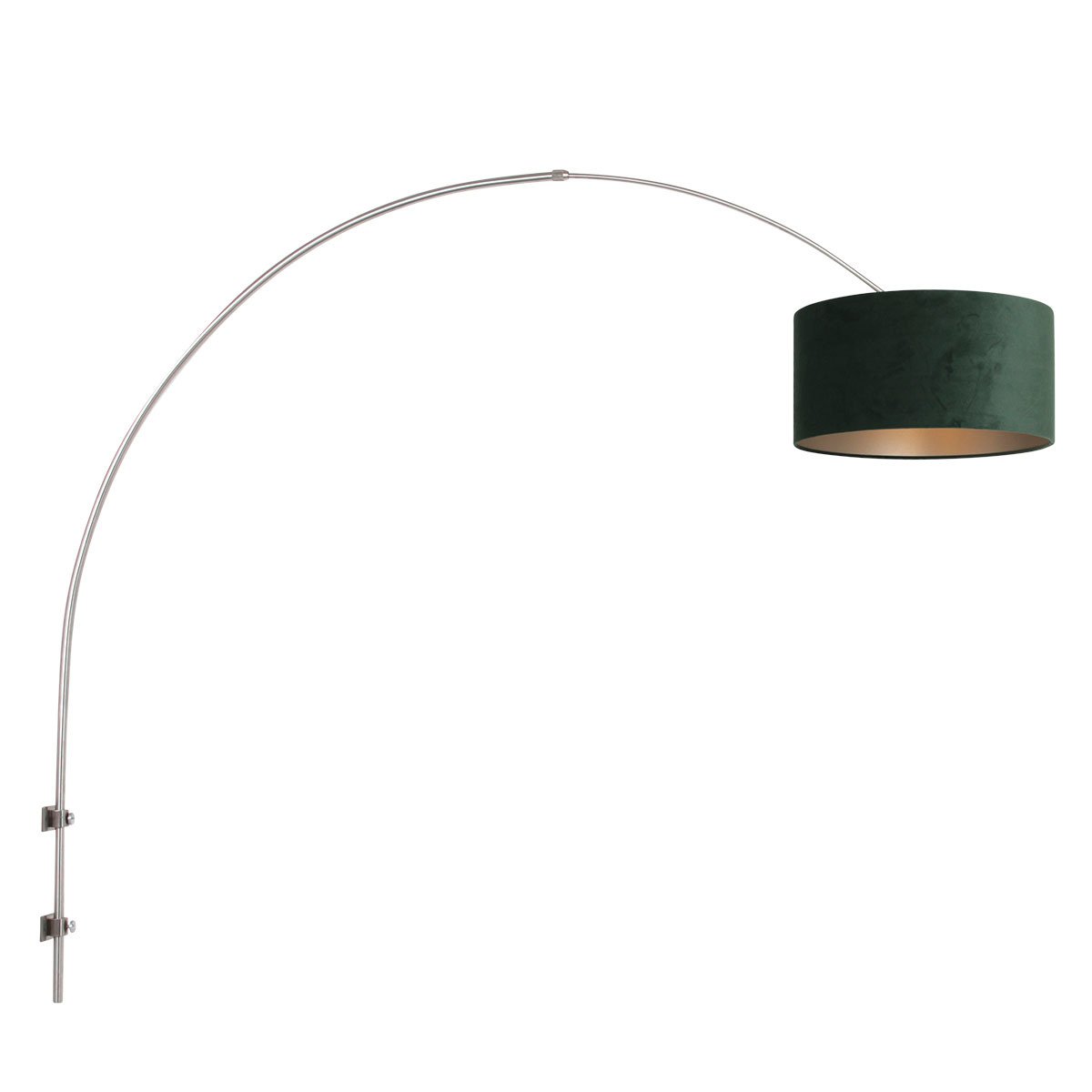 Steinhauer wandlamp Sparkled - 1 lichts - 175x 145 cm - mat chroom groen