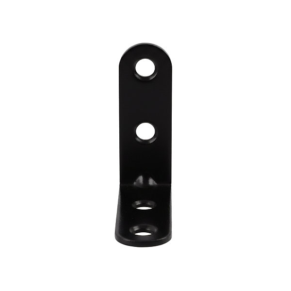 4 Equerres de chaise Acier Noir l.14 x H.25 x P.25 mm