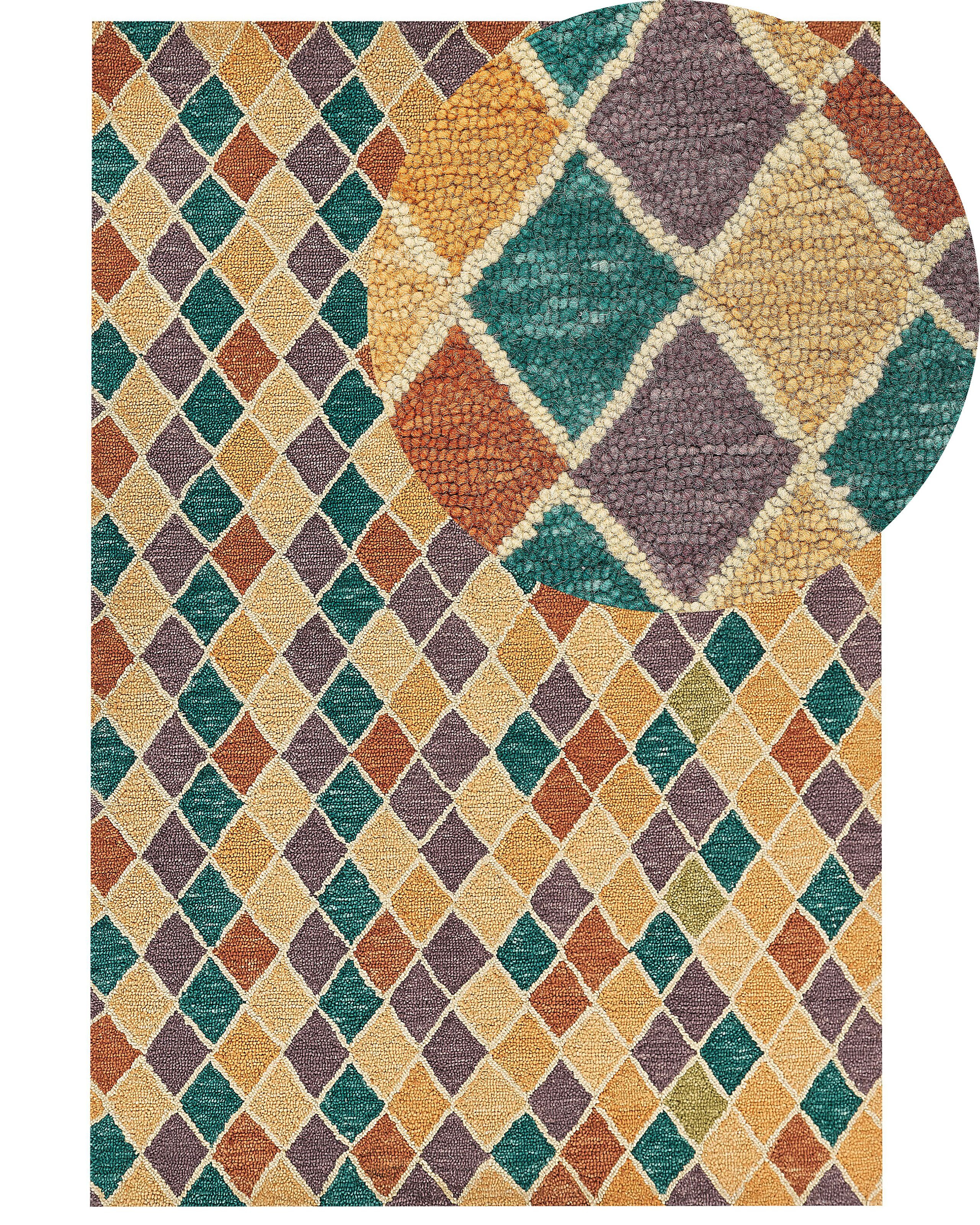 Wełniany dywan geometryczny wzór 160x230 cm