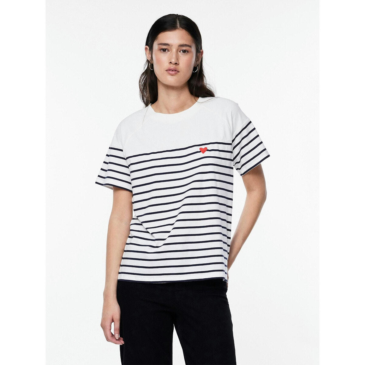 T-shirt marinière, motif devant