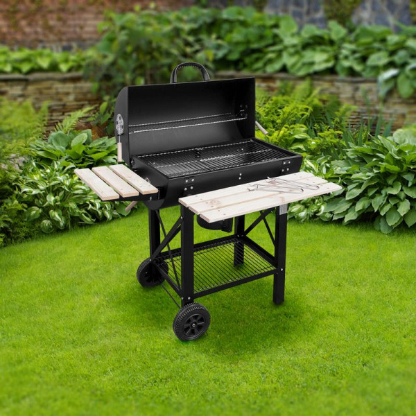 Duży Grill Ogrodowy Węglowy Z Pokrywą