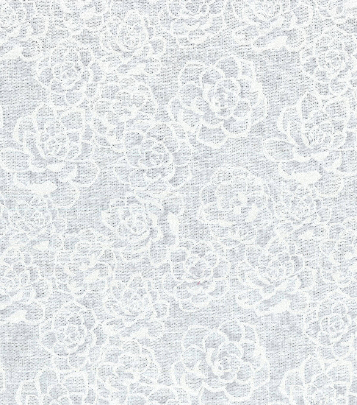Pearlescent White Succulent Quilt Cotton Fabric by Keepsake Calico