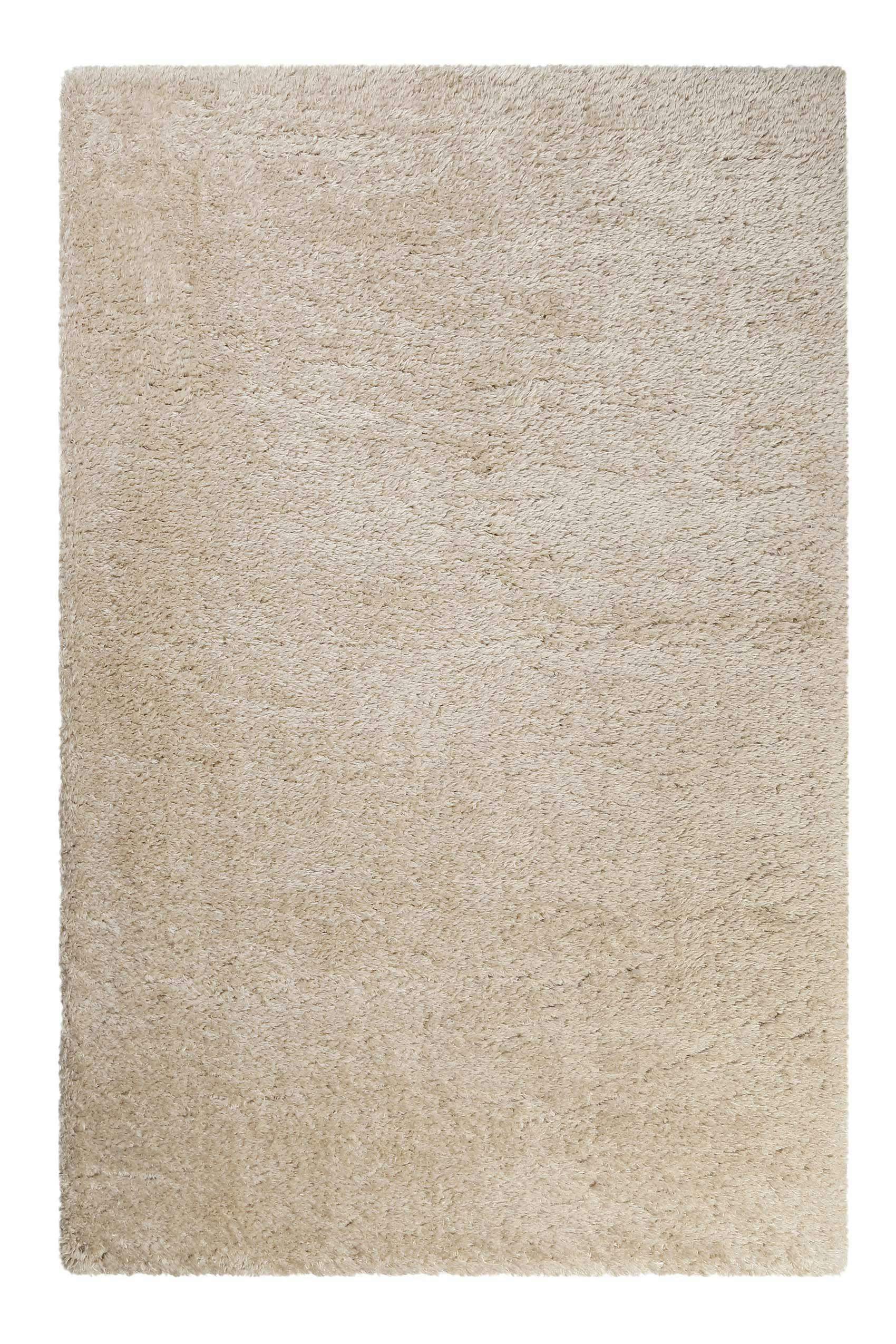 PARMA - Tapis uni très doux à mèches très hautes et denses beige 170x120