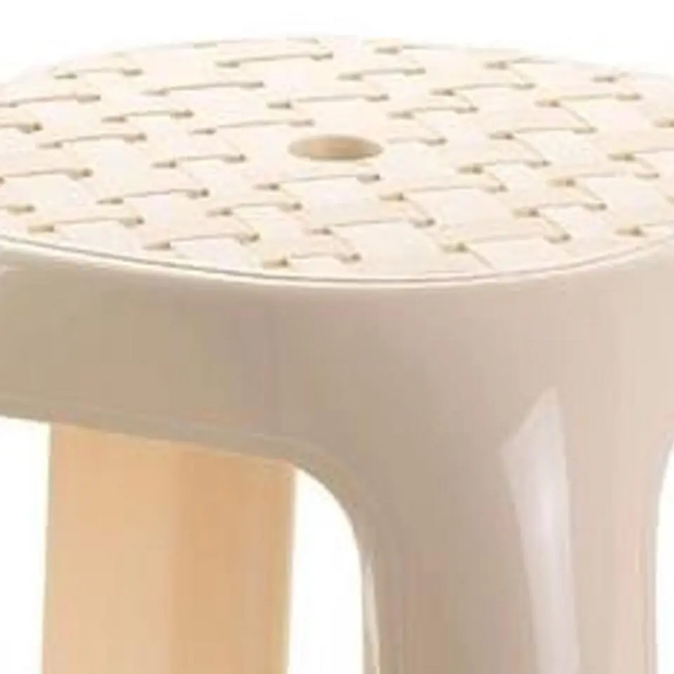 PlasticForte krukje/opstapje - creme - kunststof - 46 cm