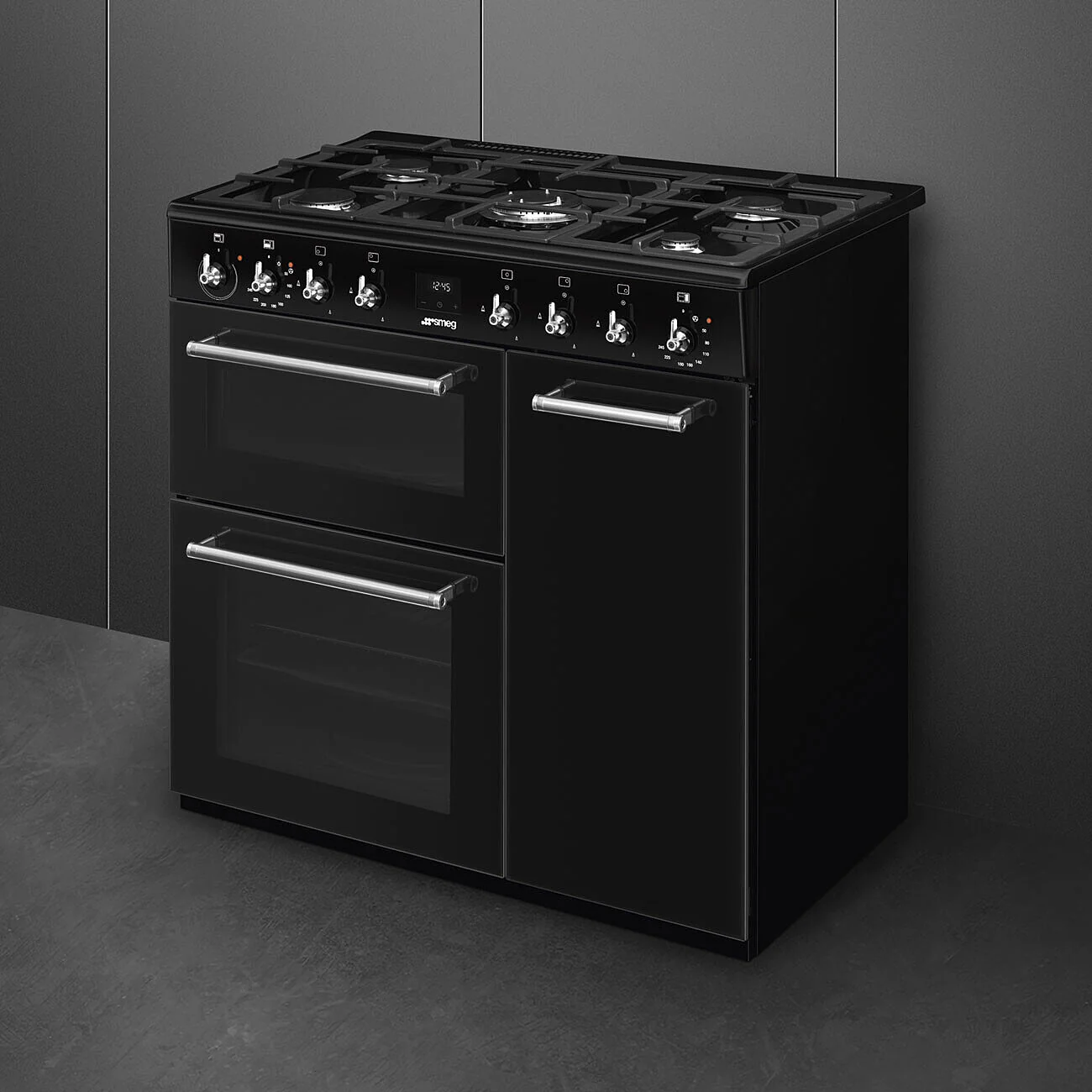 90cm Concert Dual Fuel Range Cooker Black