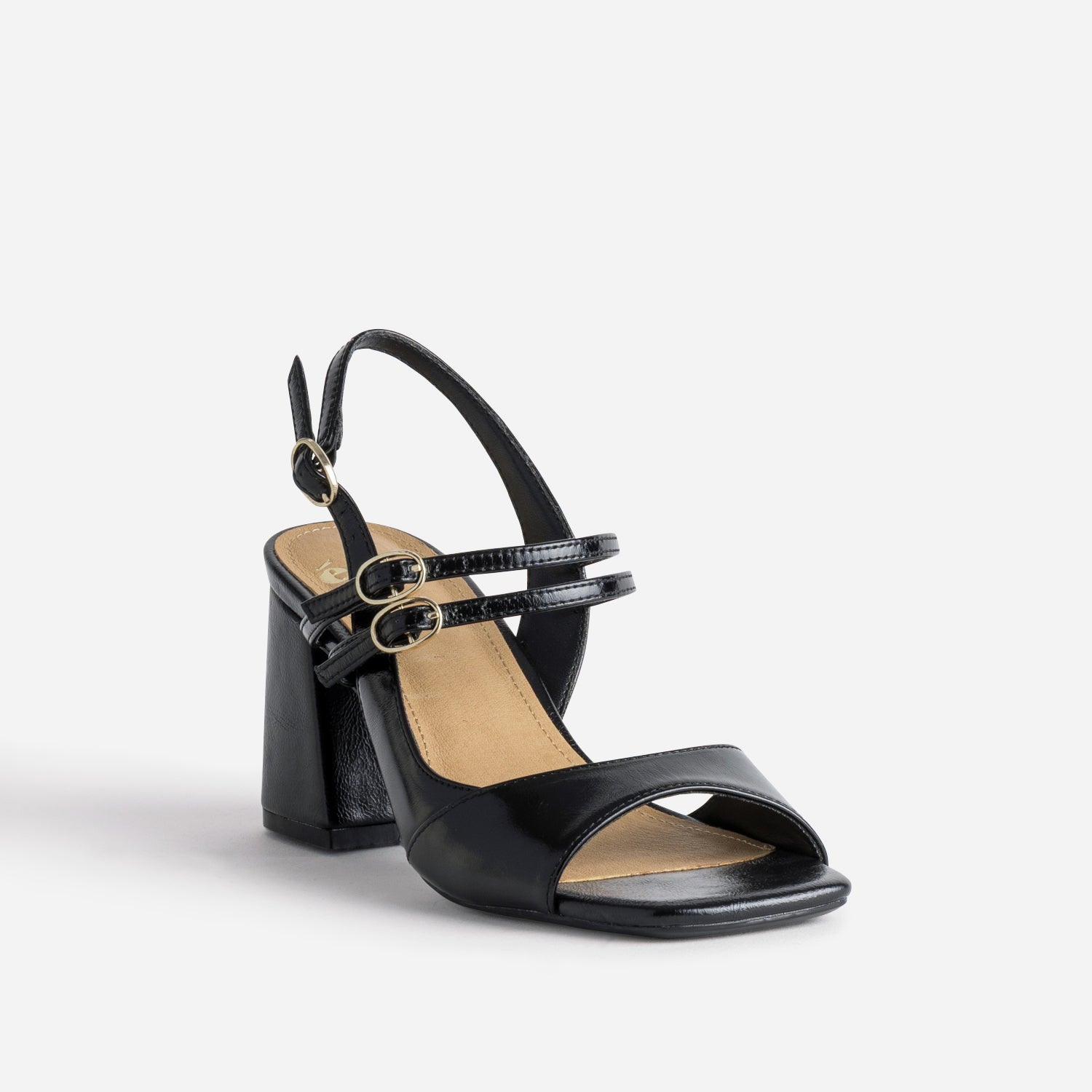 Sandale noire cuir multi brides