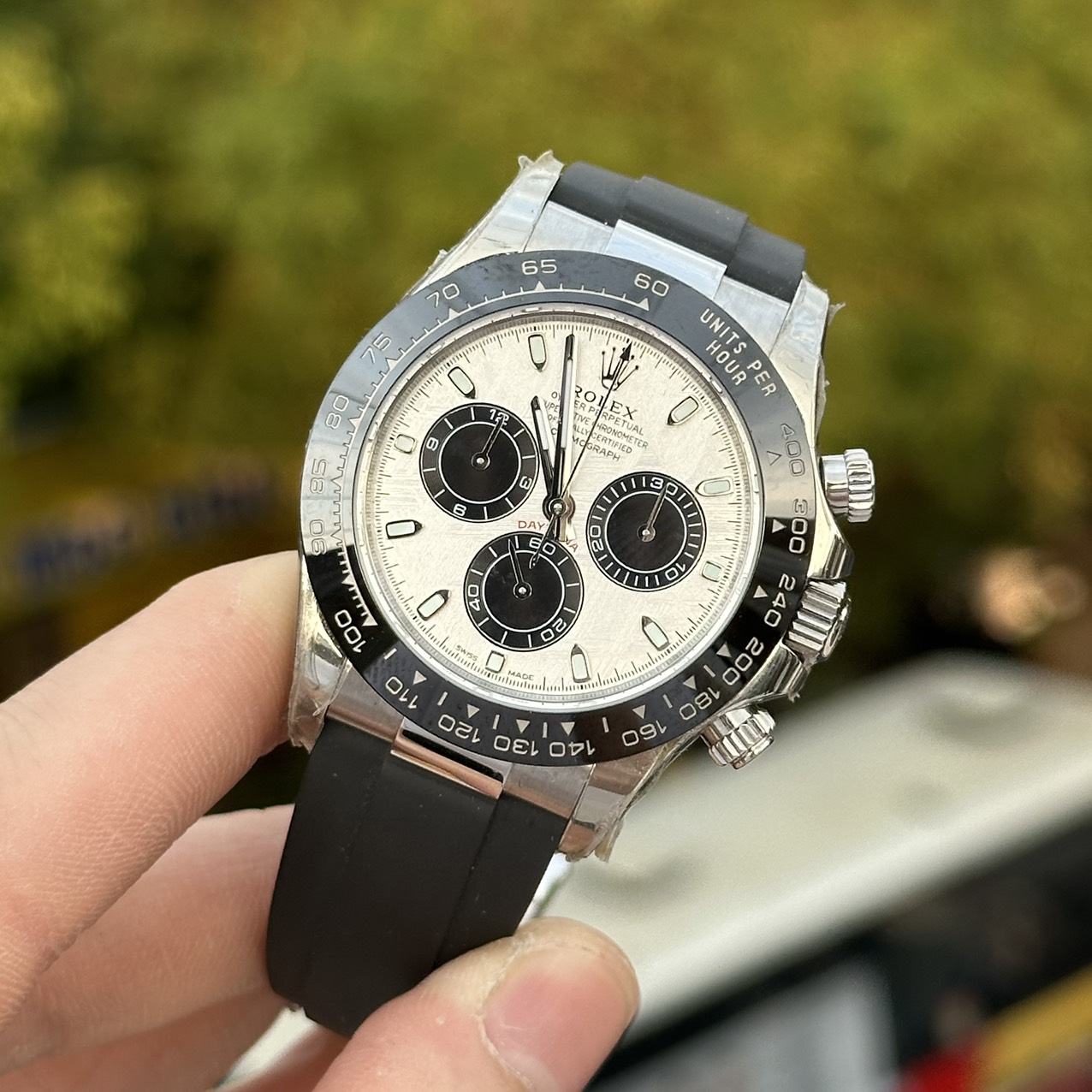 Rolex Daytona 904L Steel Meteorite Dial 40mm Oysterflex Super Clone