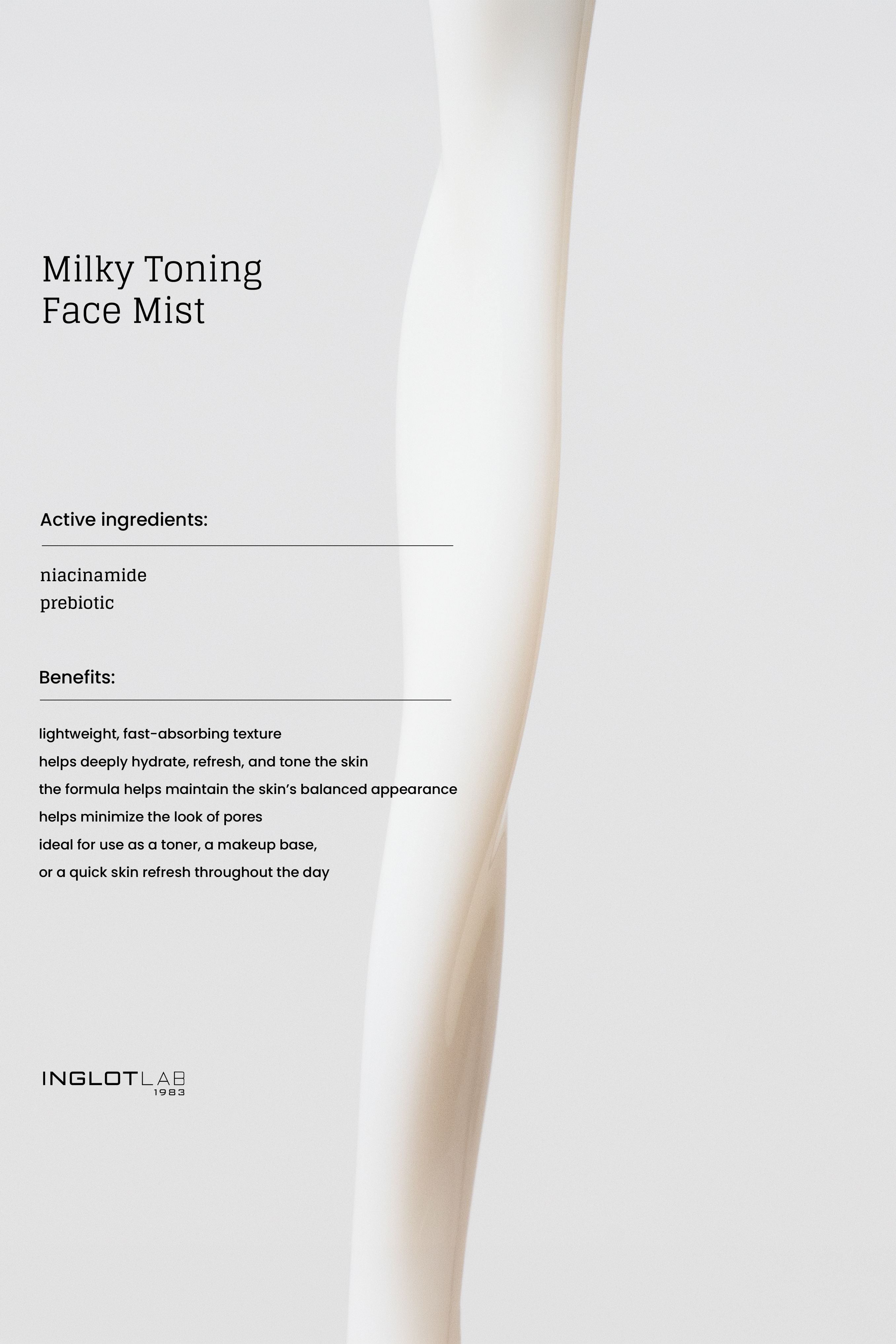 INGLOT LAB Milky Toning Face Mist